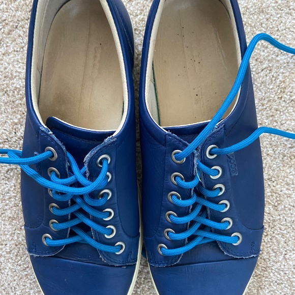 Ecco blue leather sneaker size 39 - Picture 5 of 6